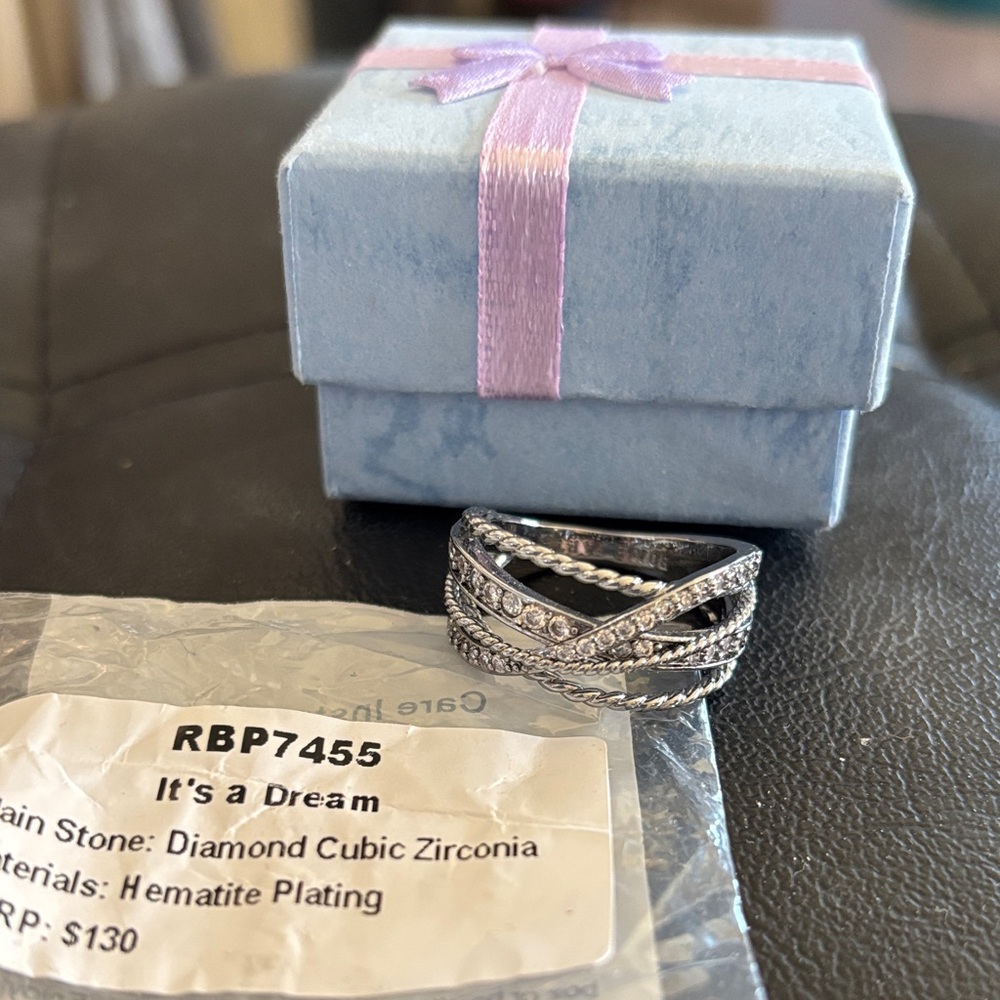 It's a Dream Silver Ring with Diamond Cubic Zirconia